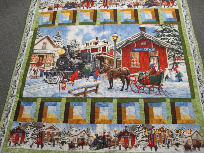 Train and sleigh Quilt #6-1270