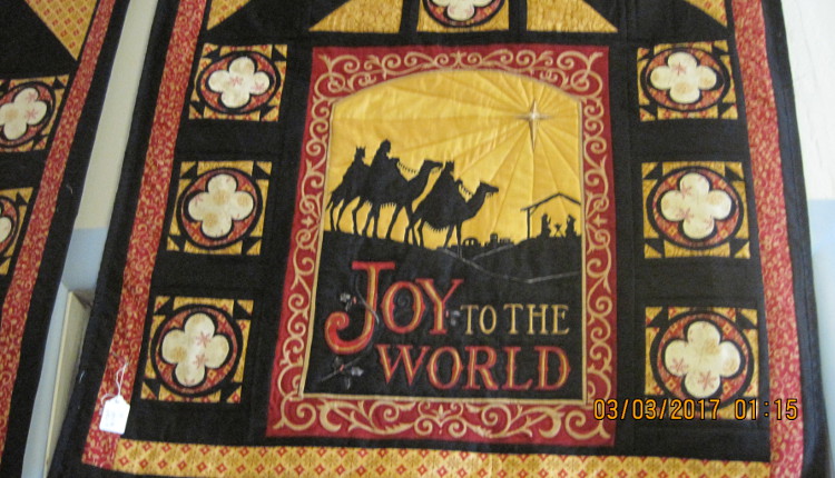 Joy to the World quilted hanging #6-1300