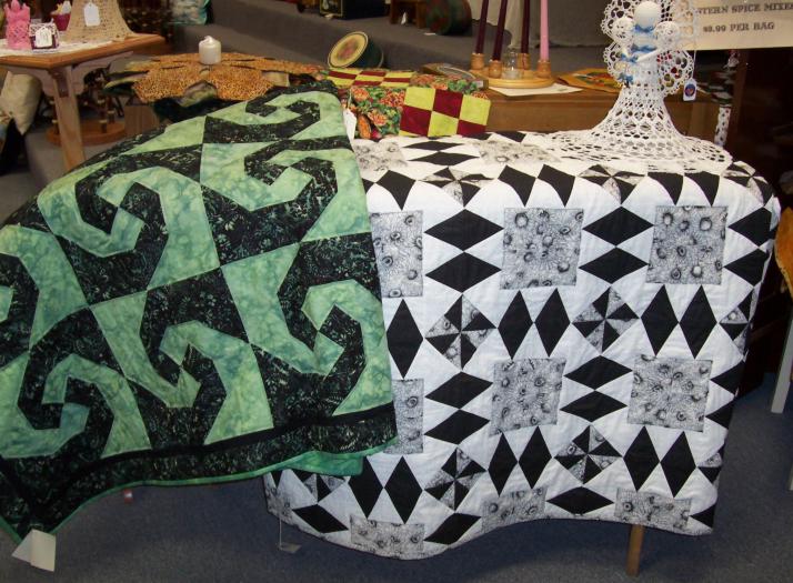 Monkey Wrench and Storm at Sea quilts #6-247 and 6-931