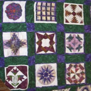 A Sampler quilt.