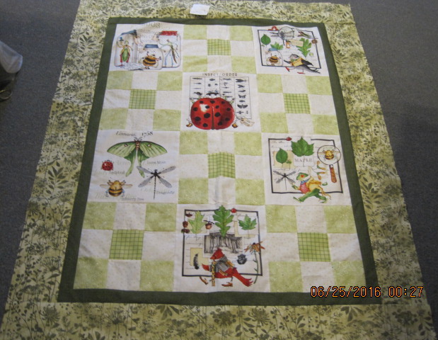 Bug panel quilt #6-1298